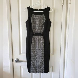 WHBM | EUC Gorgeous Black/White Tweed LBD Sheath Dress (SIZE 2)